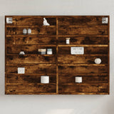 Vidaxl vitrinekast 100x8,5x75 cm bewerkt hout gerookt eikenkleurig
