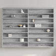 Vidaxl vitrinekast 100x8,5x75 cm bewerkt hout grijs sonoma eikenkleur