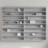 Vidaxl vitrinekast 100x8,5x75 cm bewerkt hout grijs sonoma eikenkleur