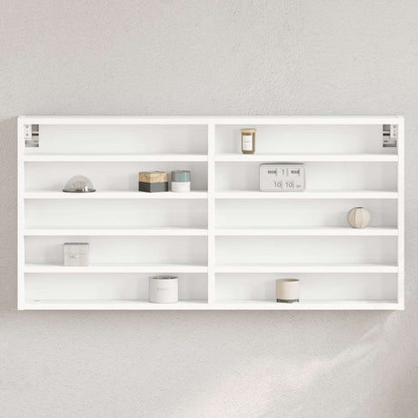 Vidaxl vitrinekast 100x8,5x50 cm bewerkt hout wit