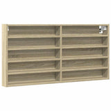 Vidaxl vitrinekast 100x8,5x50 cm bewerkt hout sonoma eikenkleurig
