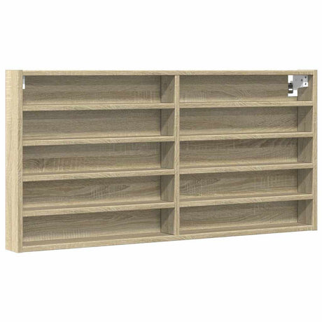 Vidaxl vitrinekast 100x8,5x50 cm bewerkt hout sonoma eikenkleurig