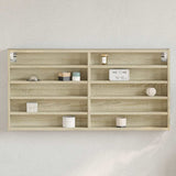 Vidaxl vitrinekast 100x8,5x50 cm bewerkt hout sonoma eikenkleurig