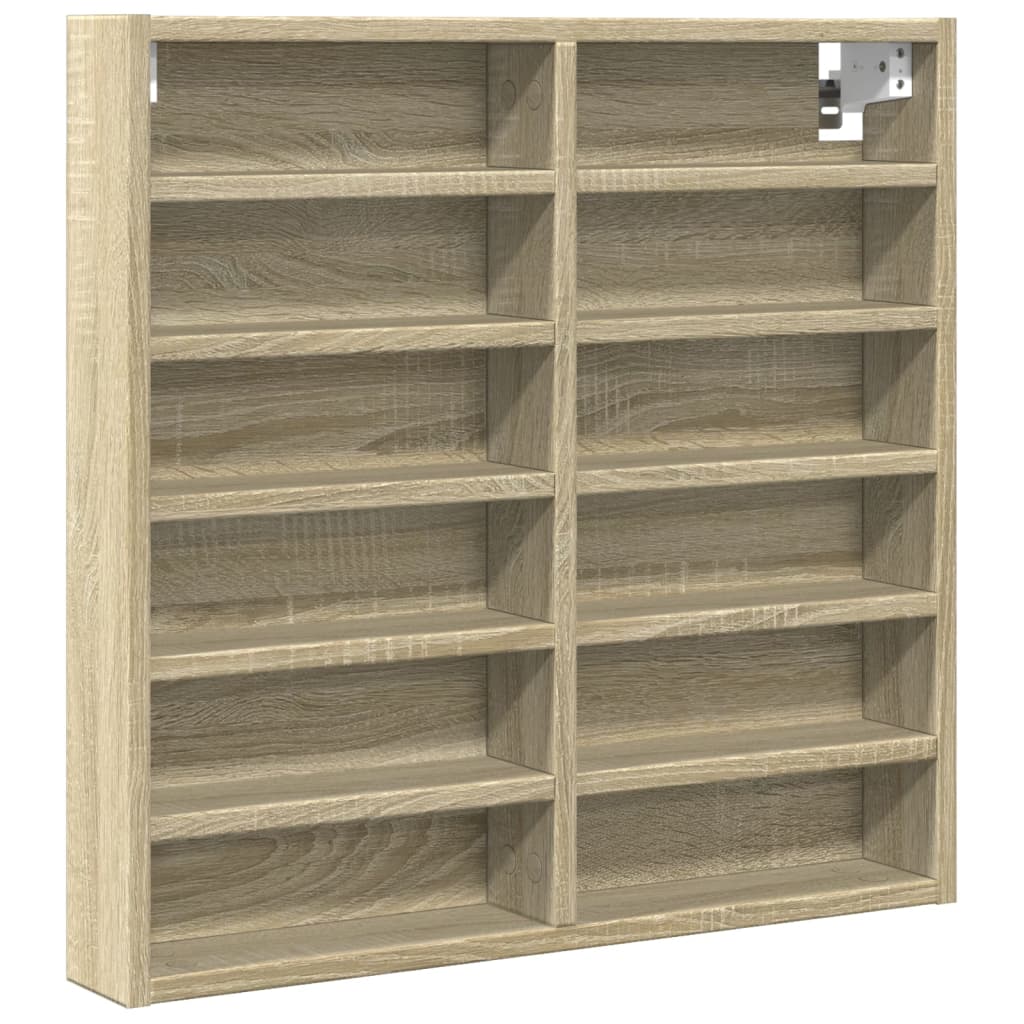 Vidaxl vitrinekast 60x8,5x58 cm bewerkt hout sonoma eikenkleurig