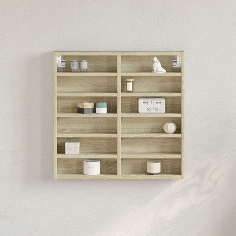Vidaxl vitrinekast 60x8,5x58 cm bewerkt hout sonoma eikenkleurig