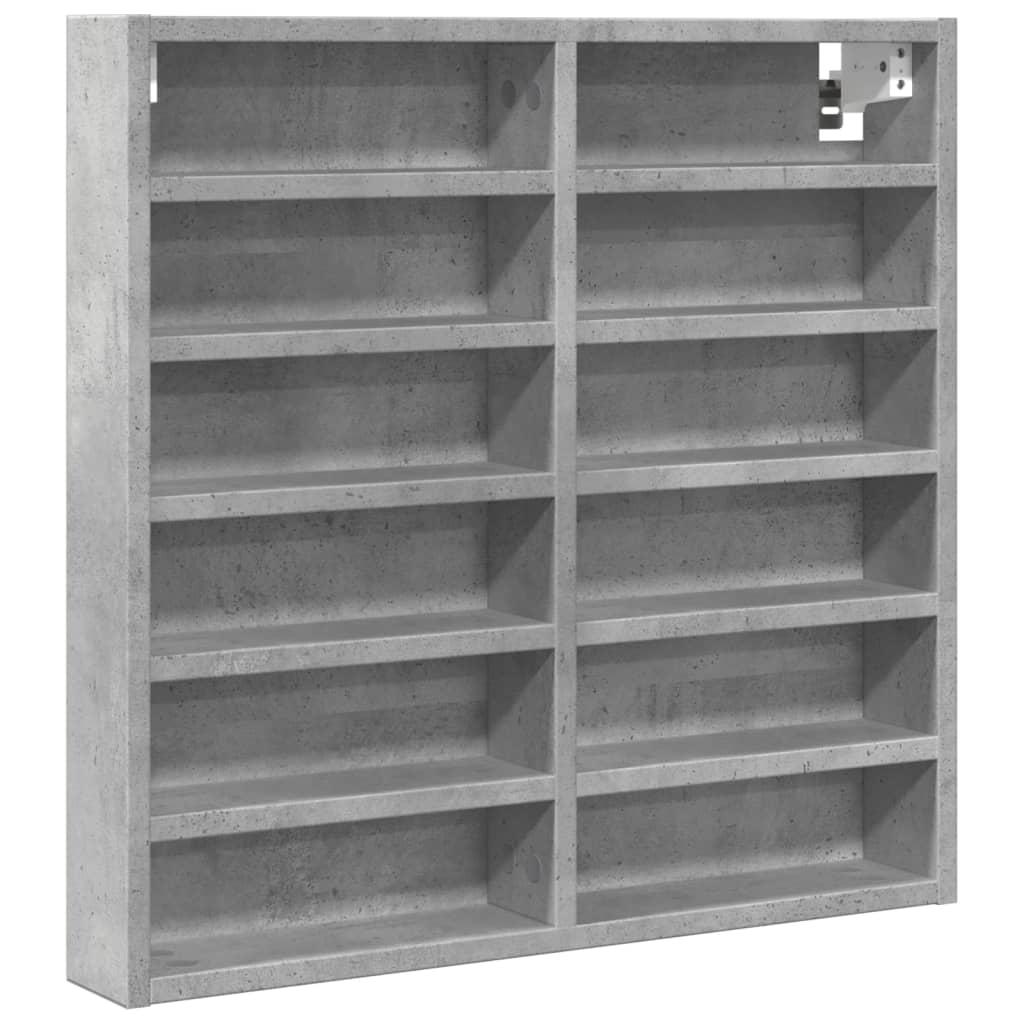 Vidaxl vitrinekast 60x8,5x58 cm bewerkt hout betongrijs