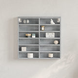 Vidaxl vitrinekast 60x8,5x58 cm bewerkt hout betongrijs
