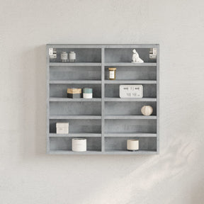 Vidaxl vitrinekast 60x8,5x58 cm bewerkt hout betongrijs