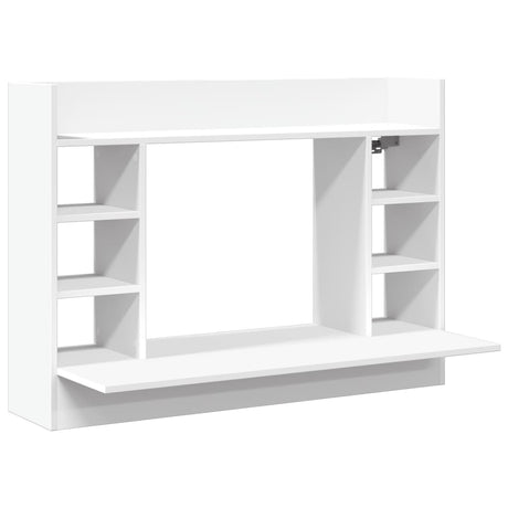 Vidaxl wandbureau 105x48x75 cm bewerkt hout wit