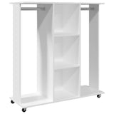 Vidaxx Kleiderschrank mit Rollen 102x38x110 cm Holzwerkstoff weiß