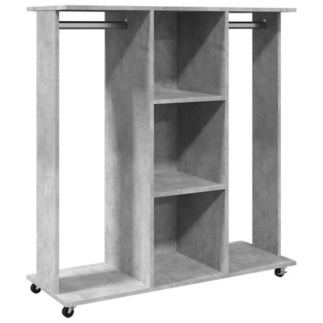Vidaxx Kleiderschrank mit Rollen 102x38x110 cm Holzwerkstoff betongrau