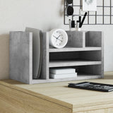 Vidaxx Schreibtisch-Organizer 44,5 x 24 x 25 cm, Holzwerkstoff, Betongrau