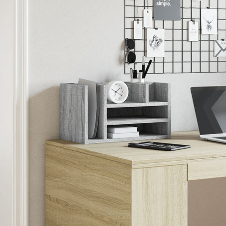 Vidaxx Schreibtisch-Organizer 44,5 x 24 x 25 cm, Holzwerkstoff, graue Sonoma-Eiche