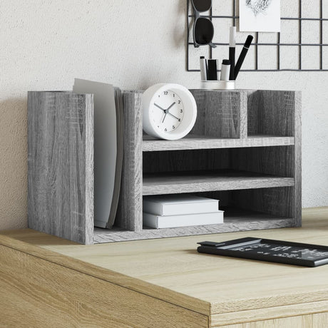 Vidaxx Schreibtisch-Organizer 44,5 x 24 x 25 cm, Holzwerkstoff, graue Sonoma-Eiche