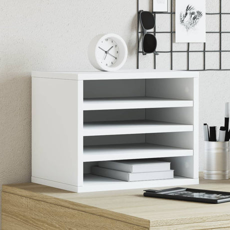Vidaxx Schreibtisch-Organizer 36 x 26 x 29,5 cm, Holzwerkstoff weiß
