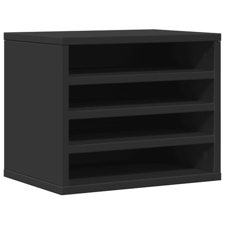 Vidaxx Schreibtisch-Organizer 36x26x29,5 cm verarbeitetes Holz schwarz