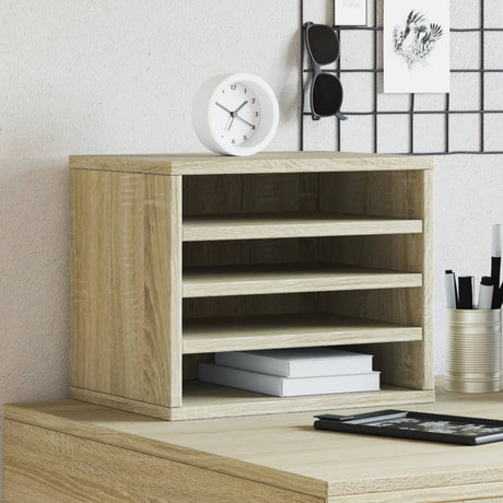 Vidaxxl Schreibtisch-Organizer 36 x 26 x 29,5 cm, Holzwerkstoff Sonoma-Eiche-farben