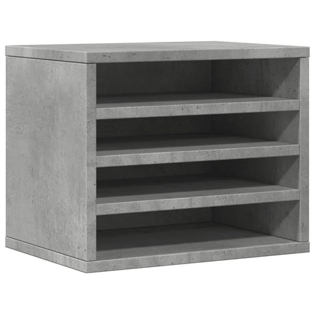 Vidaxx Schreibtisch-Organizer 36 x 26 x 29,5 cm, Holzwerkstoff, Betongrau