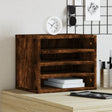 Vidaxx Schreibtisch-Organizer 36 x 26 x 29,5 cm, verarbeitetes Holz, Farbe geräucherte Eiche