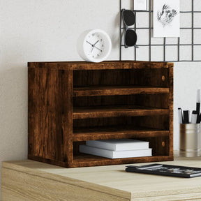Vidaxx Schreibtisch-Organizer 36 x 26 x 29,5 cm, verarbeitetes Holz, Farbe geräucherte Eiche