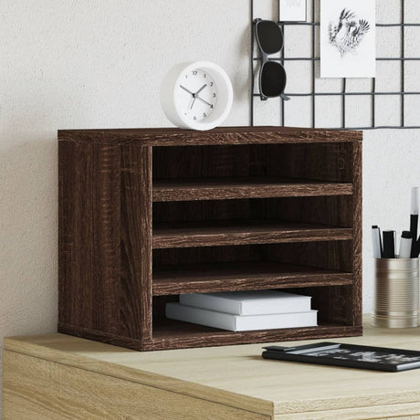 Vidaxx Schreibtisch-Organizer 36 x 26 x 29,5 cm, fertiges Holz, braune Eiche