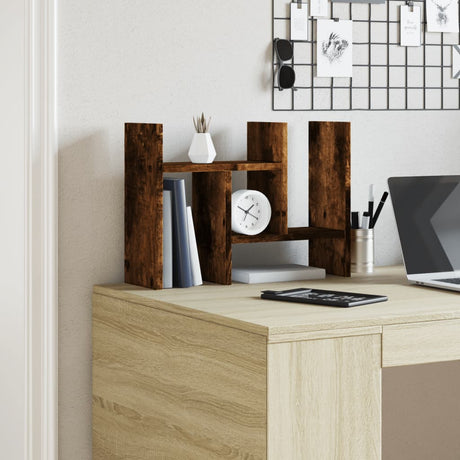 Vidaxx Schreibtisch-Organizer 34,5 x 15,5 x 35,5 cm, Holz, eichenfarben geräuchert