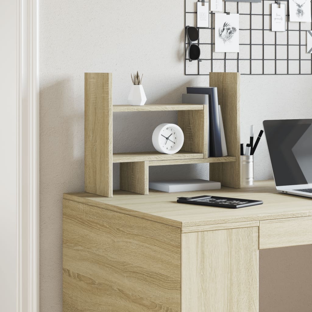 Vidaxxl Schreibtisch-Organizer 38,5 x 17 x 39 cm, Holzwerkstoff Sonoma-Eiche-farben