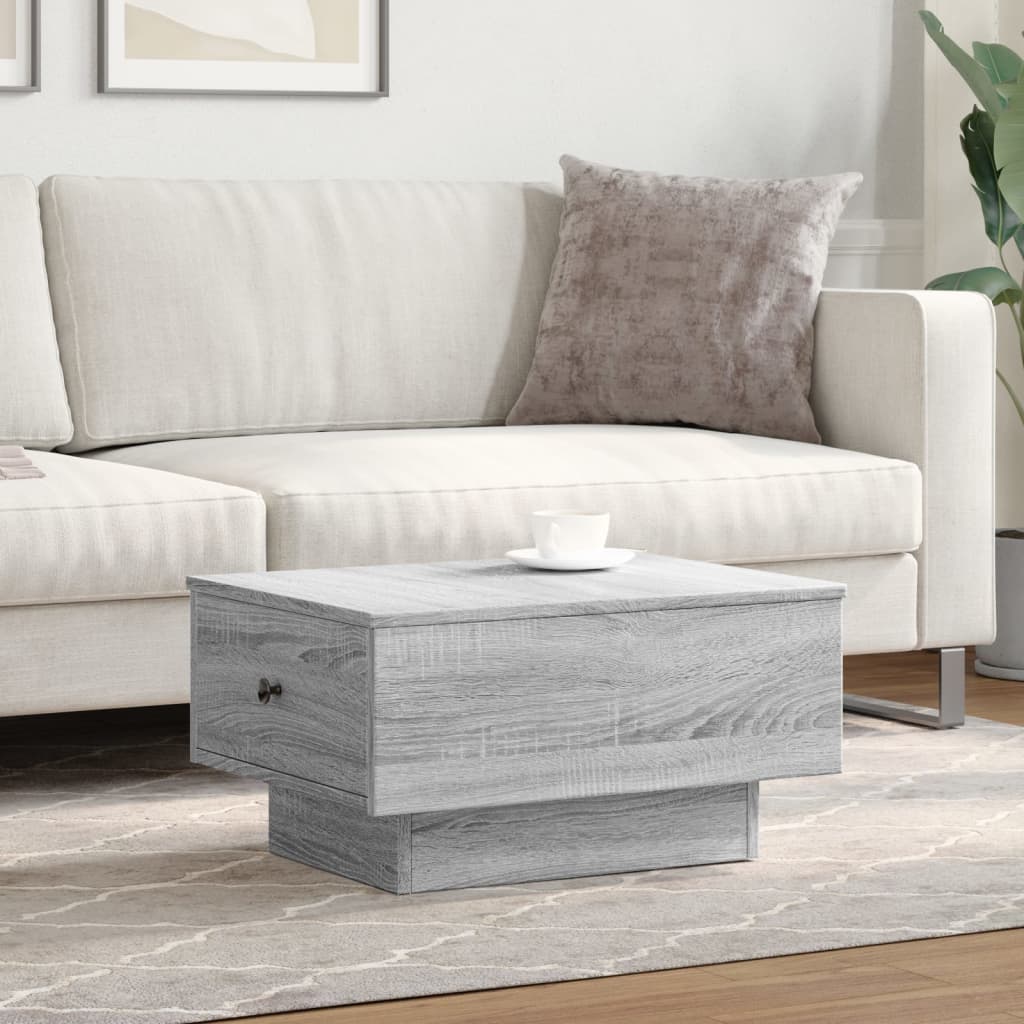 Vidaxl salontafel 60x45x31 cm bewerkt hout grijs sonoma eikenkleurig