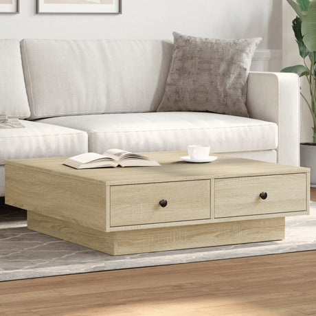 Vidaxl salontafel 90x90x28 cm spaanplaat sonoma eikenkleurig