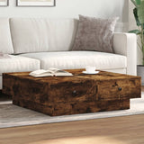 Vidaxl salontafel 90x90x28 cm bewerkt hout gerookt eikenkleurig