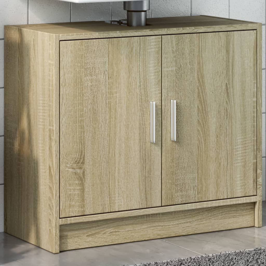 Vidaxl wastafelkast 63x29x55 cm bewerkt hout sonoma eikenkleurig