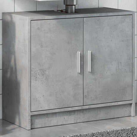 Vidaxl wastafelkast 63x29x55 cm bewerkt hout betongrijs