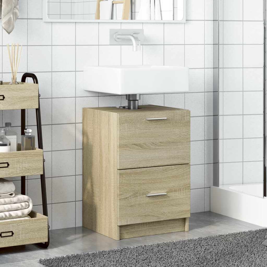 Vidaxl wastafelkast 40x37x59 cm bewerkt hout sonoma eikenkleurig