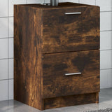 Vidaxl wastafelkast 40x37x59 cm bewerkt hout gerookt eikenkleurig