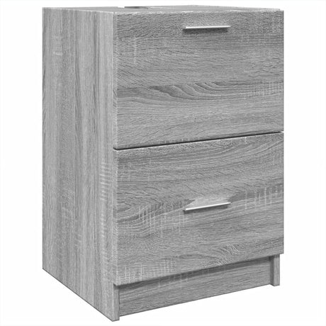 Vidaxl wastafelkast 40x37x59 cm bewerkt hout grijs sonoma eikenkleurig
