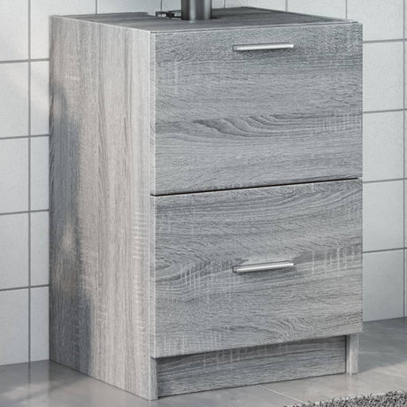 Vidaxl wastafelkast 40x37x59 cm bewerkt hout grijs sonoma eikenkleurig