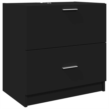 Vidaxl wastafelkast 59x37x59 cm bewerkt hout zwart