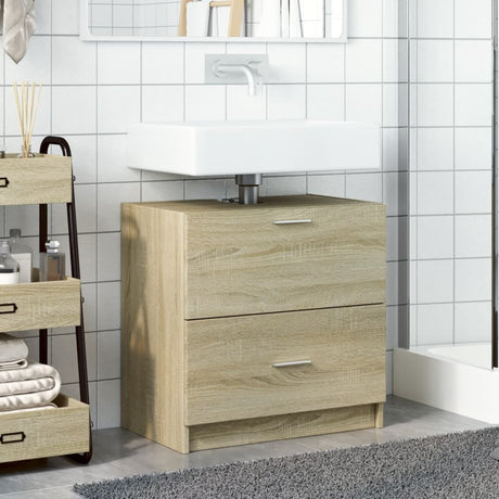 Vidaxl wastafelkast 59x37x59 cm bewerkt hout sonoma eikenkleurig