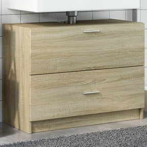 Vidaxl wastafelkast 78x37x59 cm bewerkt hout sonoma eikenkleurig