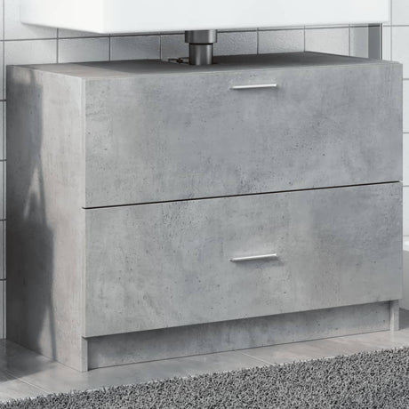 Vidaxl wastafelkast 78x37x59 cm bewerkt hout betongrijs