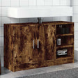 Vidaxl wastafelkast 90x29x55 cm bewerkt hout gerookt eikenkleurig