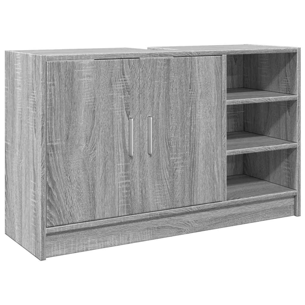 Vidaxl wastafelkast 90x29x55 cm bewerkt hout grijs sonoma eikenkleurig