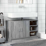 Vidaxl wastafelkast 90x29x55 cm bewerkt hout grijs sonoma eikenkleurig