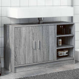 Vidaxl wastafelkast 90x29x55 cm bewerkt hout grijs sonoma eikenkleurig