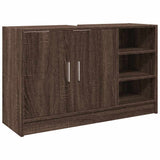 Vidaxl wastafelkast 90x29x55 cm bewerkt hout bruin eikenkleurig