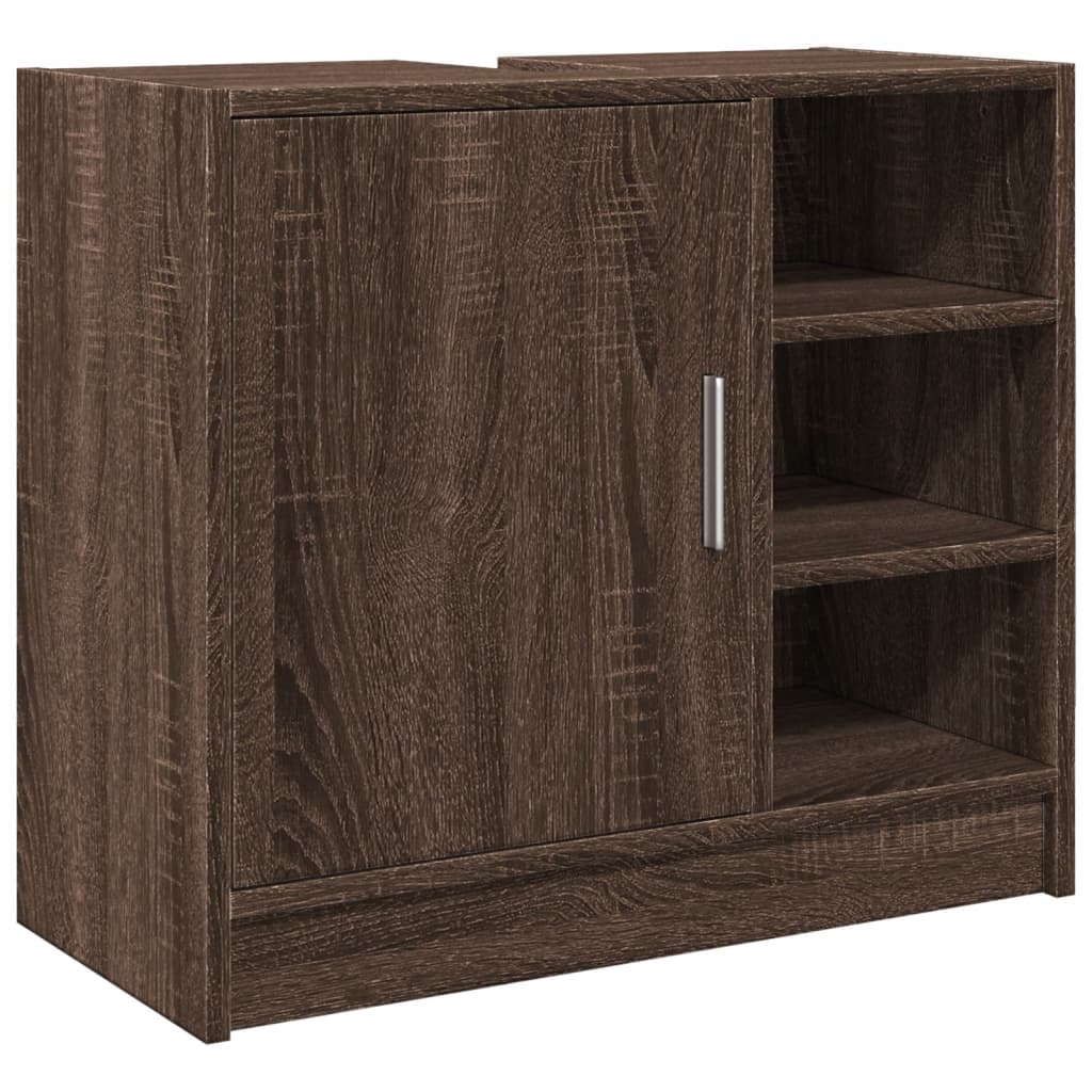 Vidaxl wastafelkast 63x29x55 cm bewerkt hout bruin eikenkleurigig