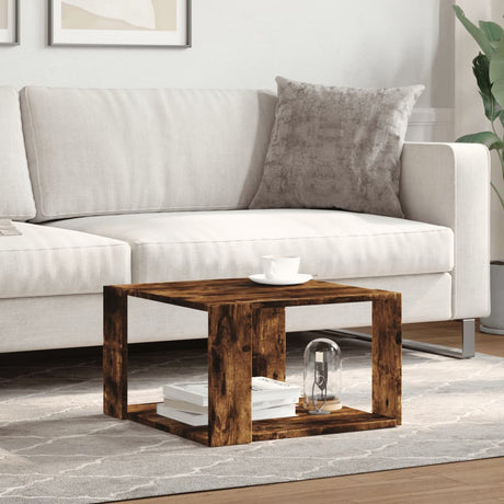 Vidaxl salontafel 51,5x51,5x30 cm bewerkt hout gerookt eikenkleurig