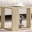 Vidaxl salontafel 32x32x30 cm bewerkt hout sonoma eikenkleurig