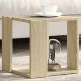 Vidaxl salontafel 32x32x30 cm bewerkt hout sonoma eikenkleurig
