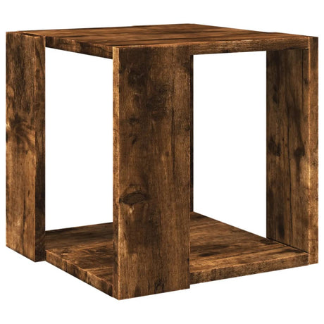Vidaxl salontafel 32x32x30 cm bewerkt hout gerookt eikenkleurig